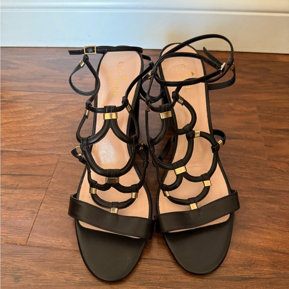 Kate Spade Black Strappy Dress Sandals-Elegant Party-Size11 - Picture 3 of 13